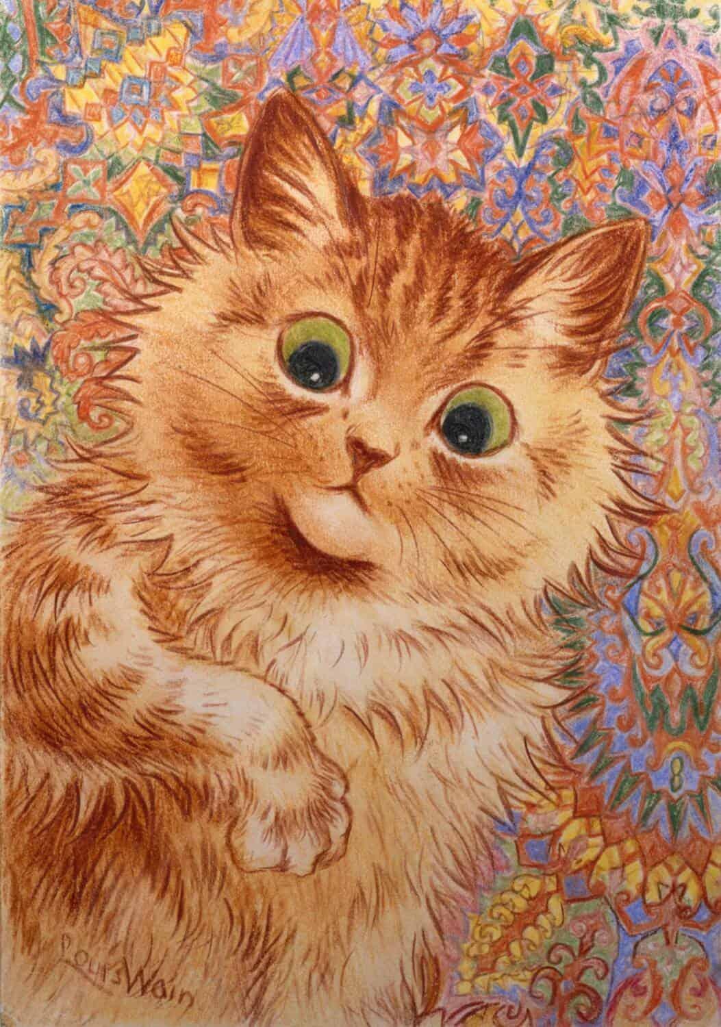 3 louis wain ginger cat 1931 courtesy of bethlem museum of the mind
