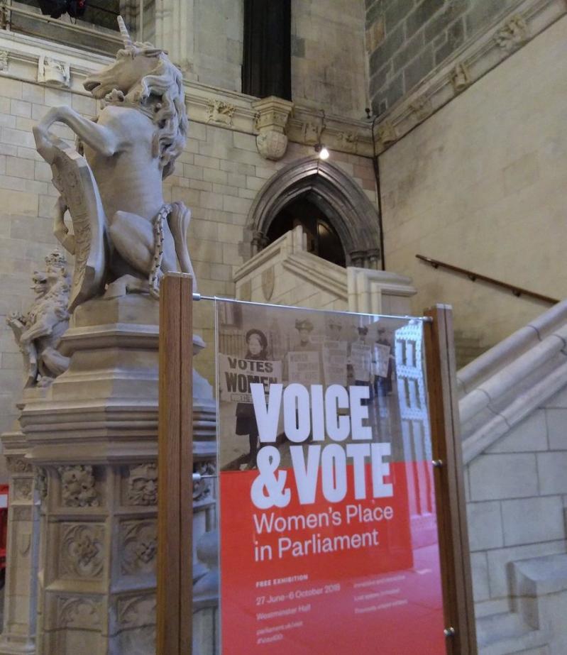Voice and vote : La Place des Femmes au Parlement Exposition au Palais de Westminster