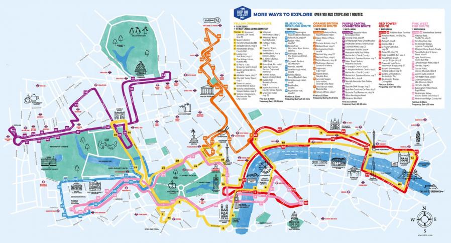 London map 2019 Bus Hop On Hop Off