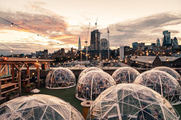 Où dîner et boire dans un igloo ou une boule à neige à Londres cet hiver ?